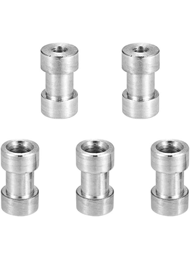 5 قطع 1/4 "-20 و 3/8" -16 أنثى ذيل برغي محول مترابطة لكاميرا ضوء فلاش قوس - Image 1