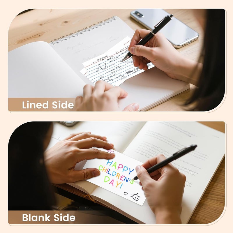Ciphyfee Index Cards 3x5 Inch, 300sheets, Flash Cards,Ruled Lined White Note Cards Paper For Studying, Schools Supplies, College, Office And Home Organization, Note Taking Supplies - Image 5