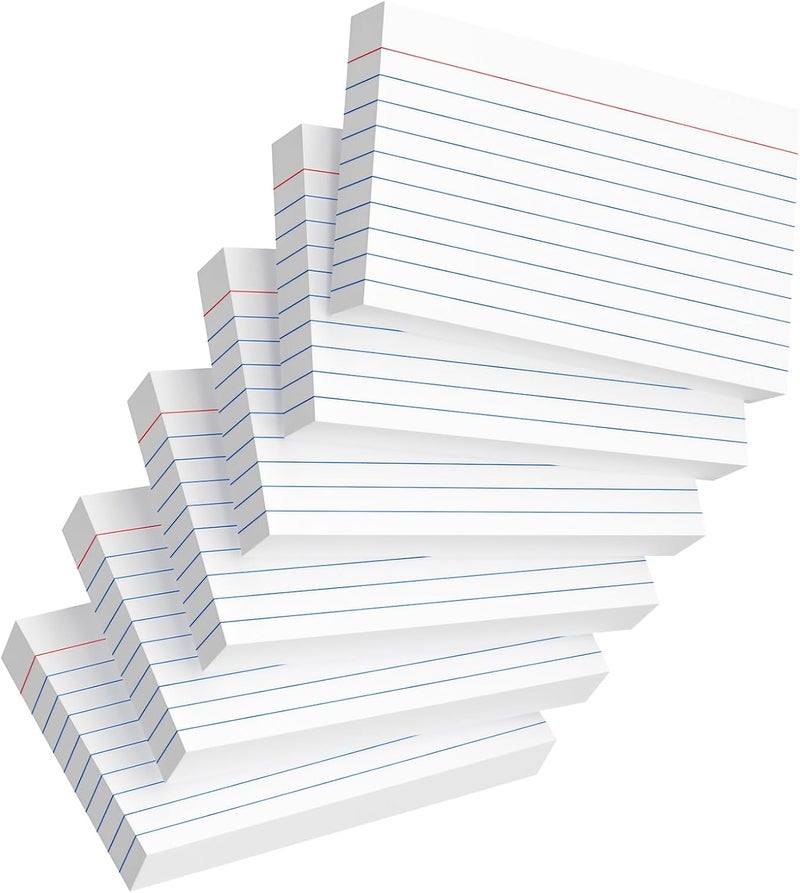 Ciphyfee Index Cards 3x5 Inch, 300sheets, Flash Cards,Ruled Lined White Note Cards Paper For Studying, Schools Supplies, College, Office And Home Organization, Note Taking Supplies - Image 1