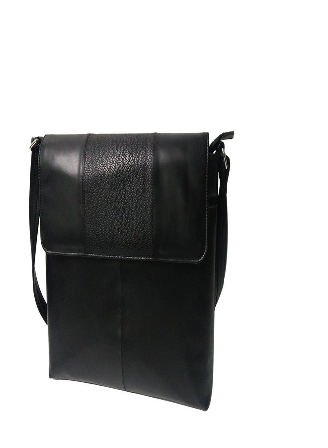 Essart Dotted Print Faux Leather Everyday Office Laptop Bag, Zipper Closure, Size (14inch x 11inch x 2inch), Adjustable strap-603-Black - Image 4