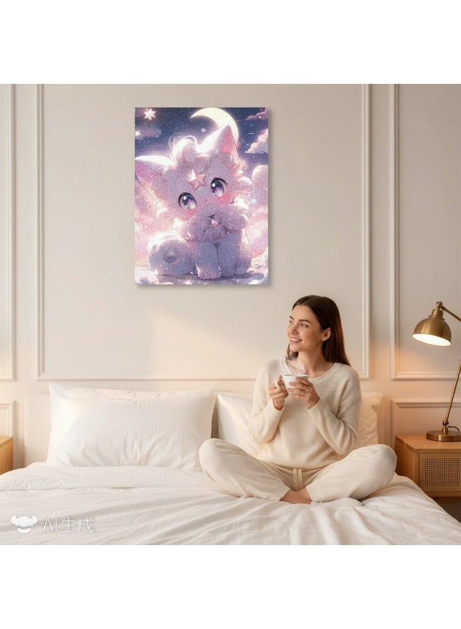 Bluejw 5D Sweet Cat Diamond Painting DIY Full Diamond Series Bedroom Decoration Painting - Image 2