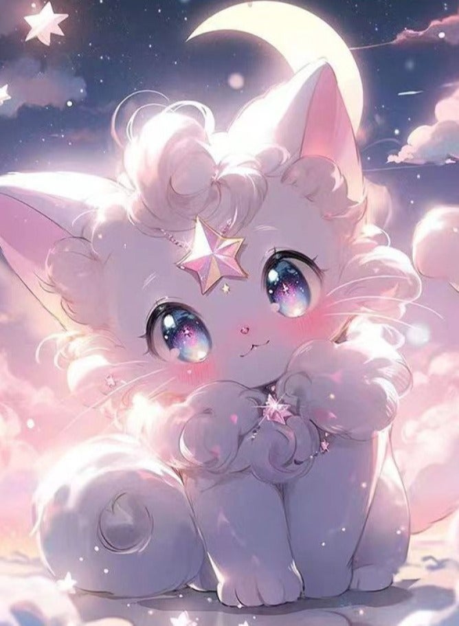 Bluejw 5D Sweet Cat Diamond Painting DIY Full Diamond Series Bedroom Decoration Painting - Image 5