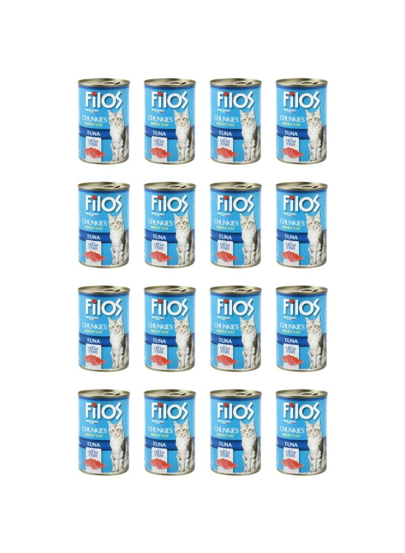 فيلوس كانز طعام رطب للقطط بالتونة 400 جم × 12 عبوة - Image 1