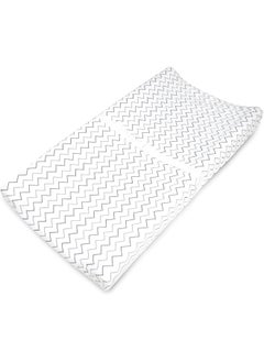 American Baby Company American Baby Company Printed 100% Natural Cotton Jersey Knit Fitted Contoured Changing Table Pad Cover, Grey Zigzag, Soft Breathable, for Boys and Girls  - Image 1