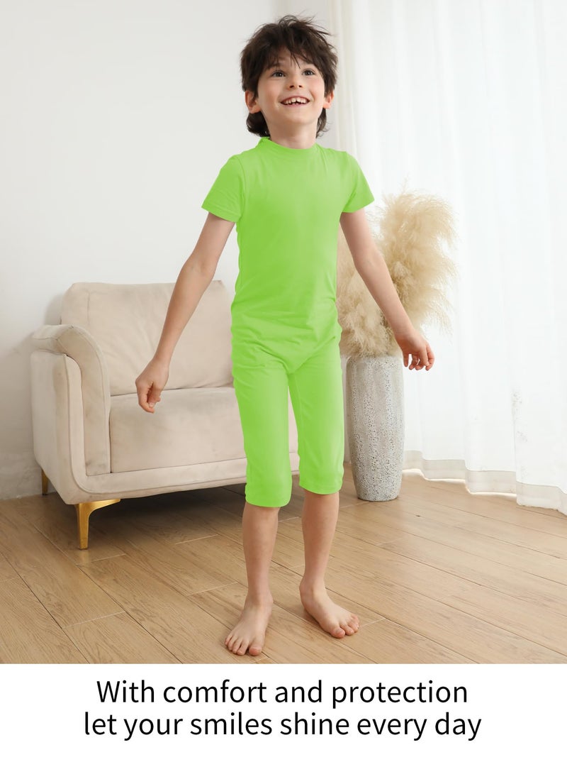 EEOST Adaptive Clothing for Kids Special Needs Autism Sensory Jumpsuit Anti-Strip Romper with Back Zipper Sizes 3-16 Years (Lime Green, 15-16 Years Old) - Image 5