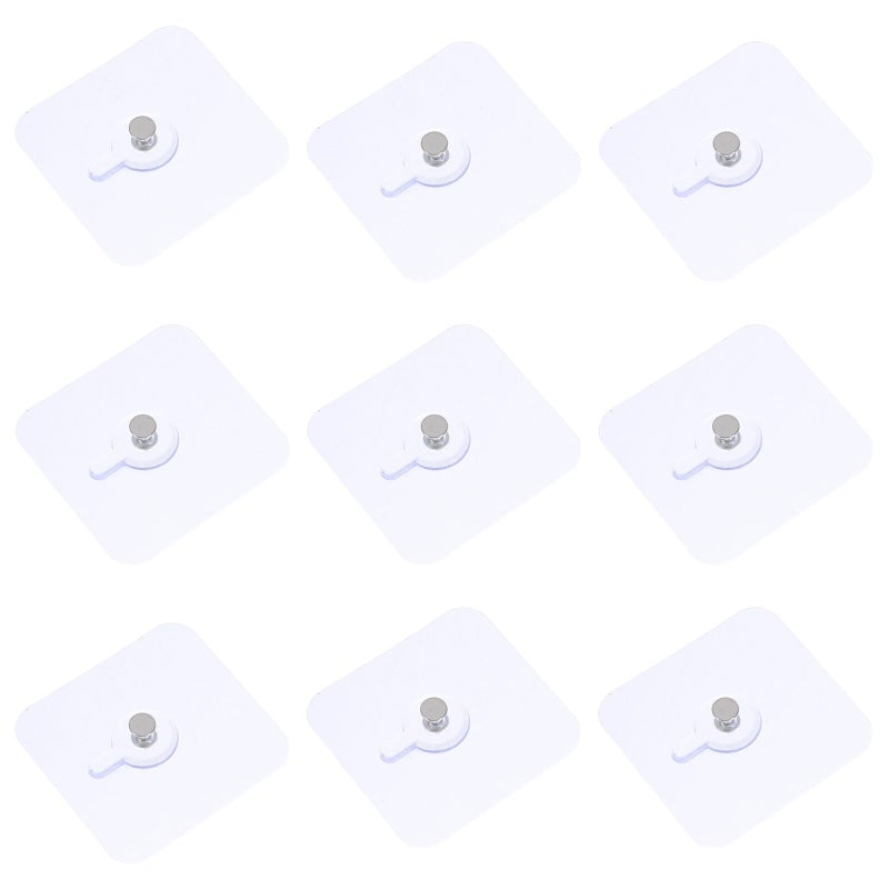 Heavy Duty Self Adhesive Wall Hooks 12 Pack No Drill No Trace Bathroom Kitchen Storage - Image 2