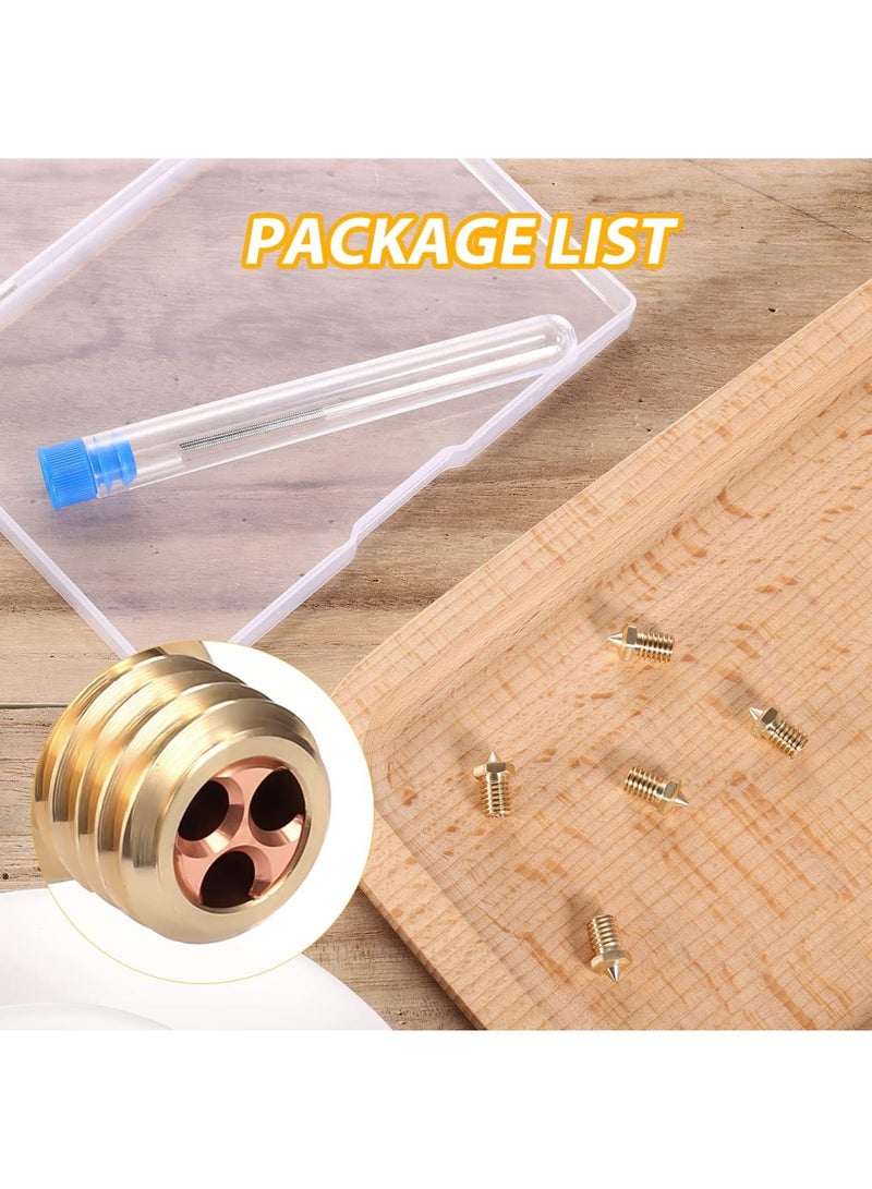 SOLARAE 3D Printer Nozzles Extruder Nozzles for V5 V6 0.4mm for 1.75mm Filament Printer High FlowContains 5pcs Copper Nozzle with 2pcs Steel Needle Packed Storage Box 3D Printer Parts - Image 3