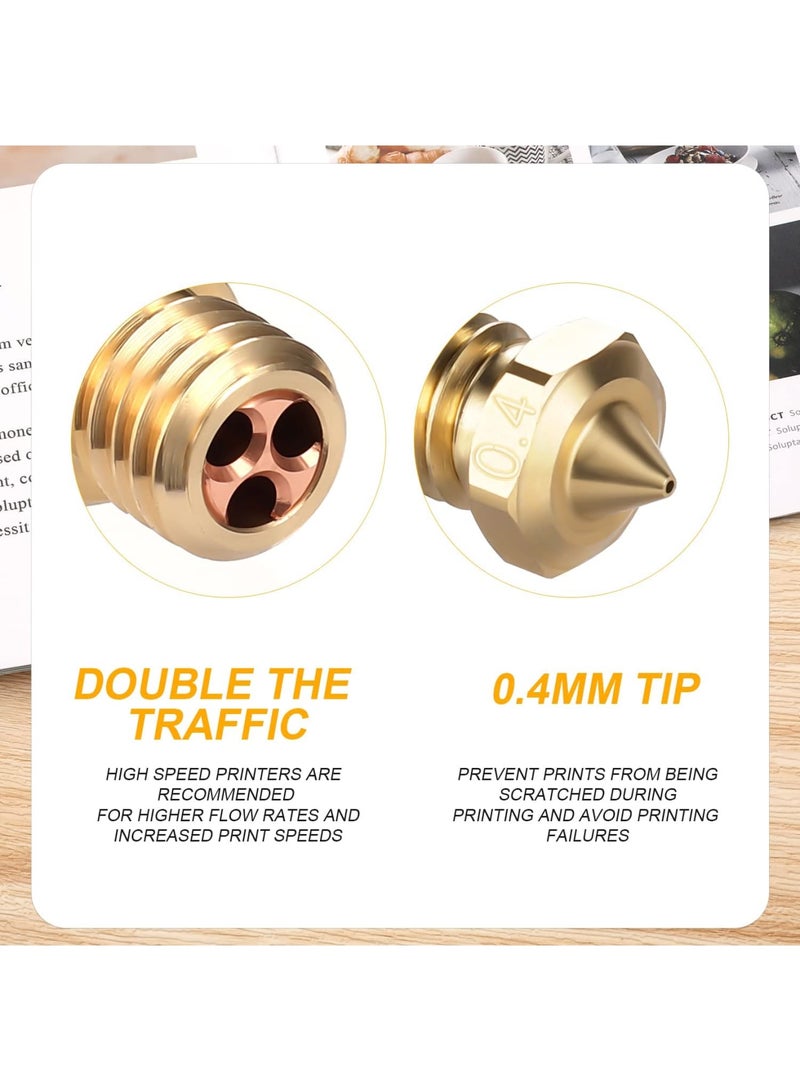 SOLARAE 3D Printer Nozzles Extruder Nozzles for V5 V6 0.4mm for 1.75mm Filament Printer High FlowContains 5pcs Copper Nozzle with 2pcs Steel Needle Packed Storage Box 3D Printer Parts - Image 4