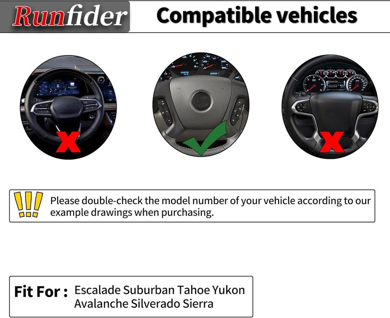 Steering Wheel Button Stickers Decals for 2007-2014 Chevrolet Silverado Tahoe Suburban GMC Yukon XL Sierra 1500 2500 3500 Z71 Cadillac Escalade Duramax Vortec Pickup Truck - Image 4