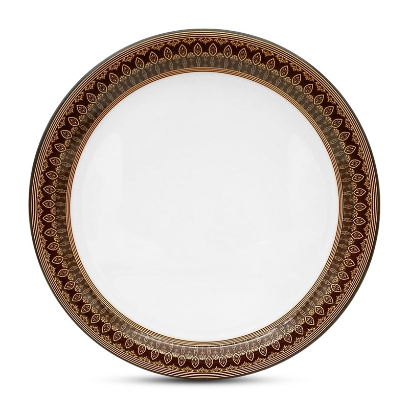 Superware سوبر وير | ميلامين نقي | مجموعة أطباق العشاء - بني ذهبي ملكي 11 بوصة (6 قطع) | مقاومة للبقع، تشطيب لامع - Image 2