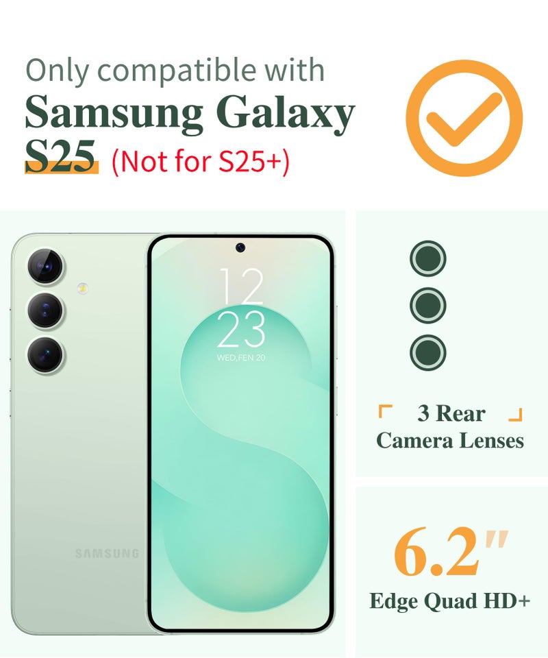 GVIEWIN Compatible with Samsung Galaxy S25 Case, Clear Floral Slim Shockproof Protective Women Phone Case, Non-Yellowing, with Screen Protector & Camera Lens Protector 6.2", Vibrant Spring - Image 2