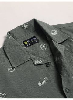 Grey Galaxy Embroidered Half Sleeve Shirt - pzsku/Z36A42F6E0BC90DF401ECZ/45/_/1738235339/aac3622f-dada-4661-8870-d68674fa891f