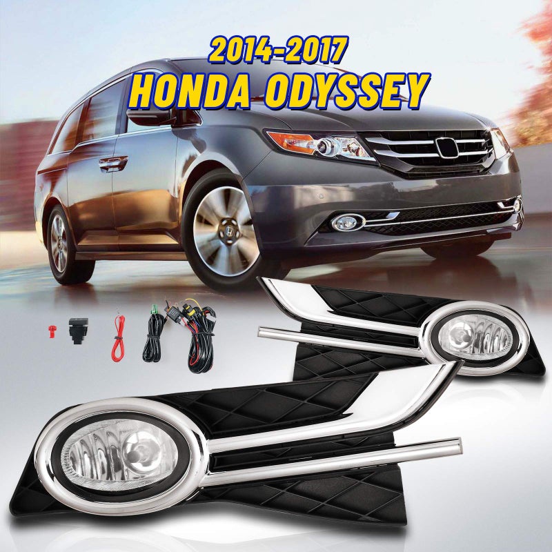 AUTOFREE Driving Fog Lights for Honda Odyssey 20142017 with H11 12V 55W Bulbs Fog Lamps Assembly Included Wiring Kits Switch1 Pair Clear Lens