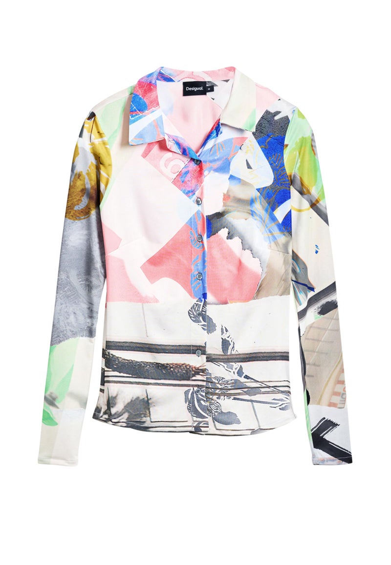 Desigual Women's Collage Buttoned T-Shirt - Image 2