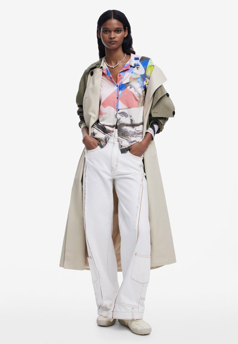 Desigual Women's Collage Buttoned T-Shirt - Image 3