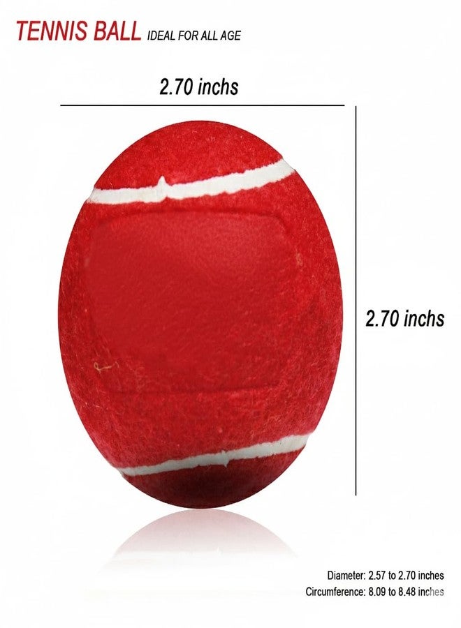 Fervor Spel® Lightweight Cricket Balls/Tennis Balls (Red) (Pack of 6) - Image 4