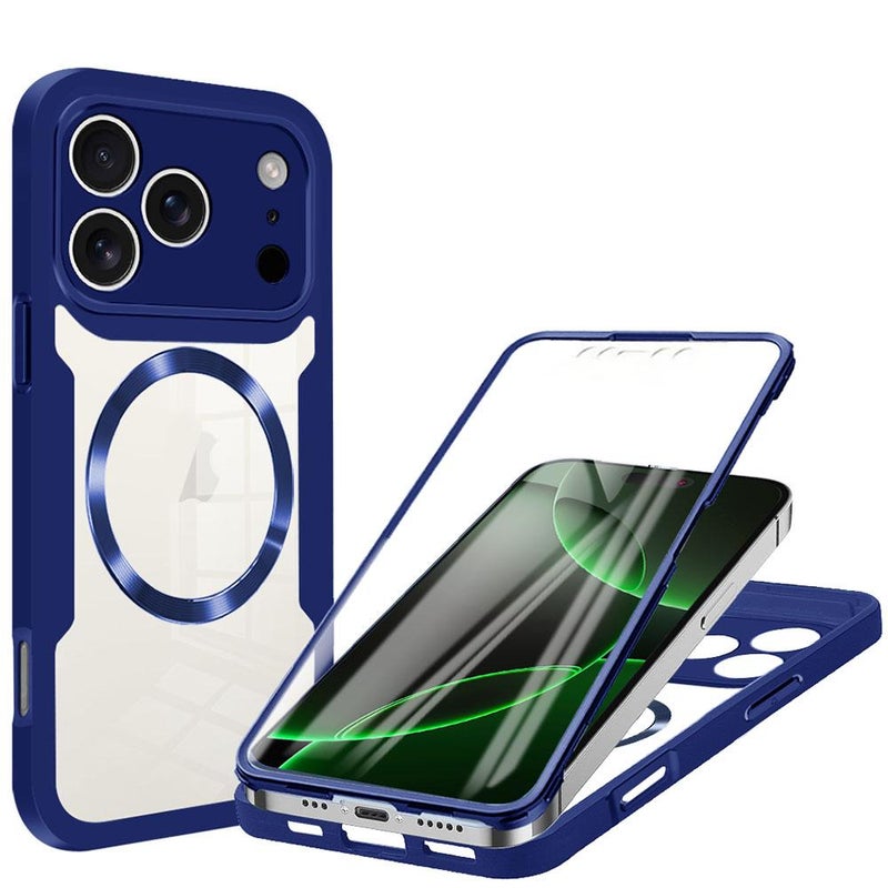 إيروريكس جراب هاتف MagSafe CD Texture لهاتف iPhone 17 Pro Max (أزرق) - Image 1