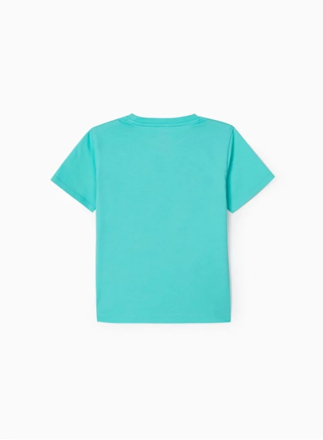 Zippy T-Shirt for Boys 'Donald in Japan', Aqua Green