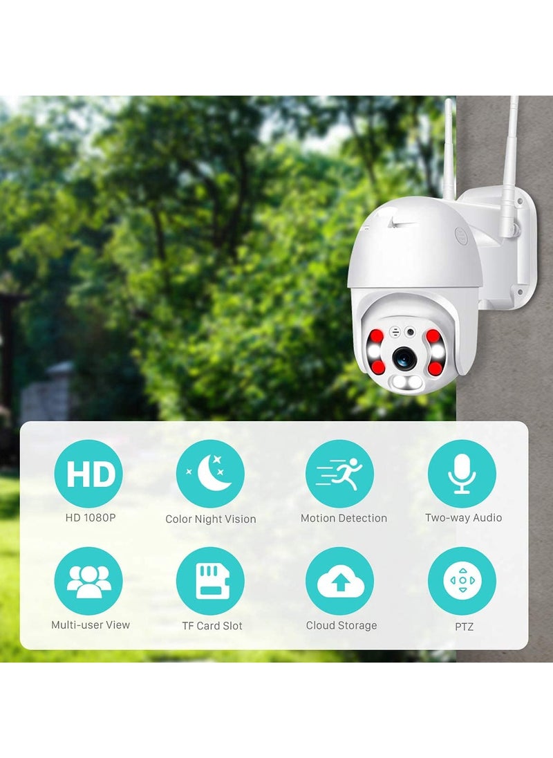 Generic - PTZ IP Camera HD Night Vision IP66, 8MP 360 Degree Smart Wifi Camera Outdoor, Waterproof Automatic Tracking IP Wifi Camera (ICsee APP) - Image 1