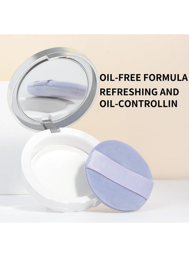 Serseul Translucent Setting Powder Clean Matte Pressed Powder Oil Control Face Finishing Pressed Powder With Soft Focus Effects Long Lasting Face Powder - Image 3