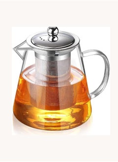Biki Tea Kettle Stovetop & Microwave Safe Borosilicate Clear Large Glass Kettle |Blooming and Loose Leaf Tea Maker Set Glass Teapot with Stainless Steel Infuser  - Image 1