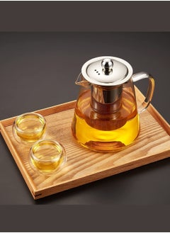 Biki Tea Kettle Stovetop & Microwave Safe Borosilicate Clear Large Glass Kettle |Blooming and Loose Leaf Tea Maker Set Glass Teapot with Stainless Steel Infuser  - Image 2