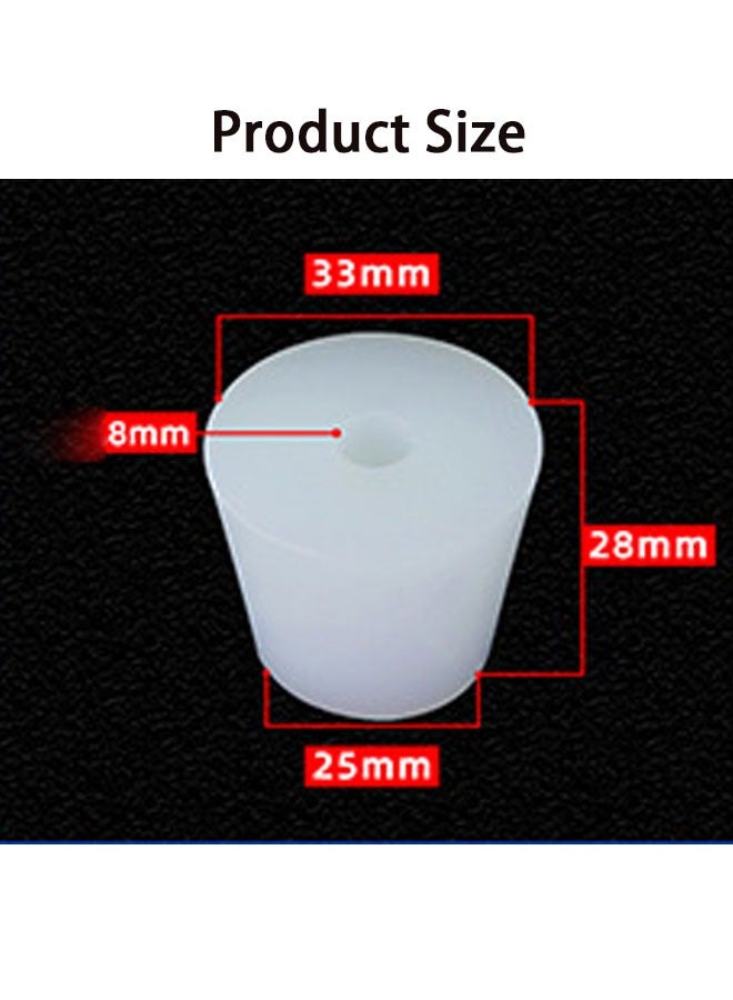 GMORO 6Pcs Fermentation Silicone Stopper Drilled Plug with Hole for Airlock Valve Home Brew Bubbler Wine Making Rubber Stopper Replacements  - Image 3