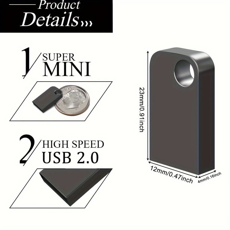 5 قطع فلاش USB سعة 8 جيجابايت فضي USB 2.0 عالي السرعة معدني (قلم) محرك أقراص USB للحاسوب الشخصي – اللابتوب – الجهاز اللوحي – الهاتف المحمول – صوتيات السيارة – ألعاب التخزين - Image 2