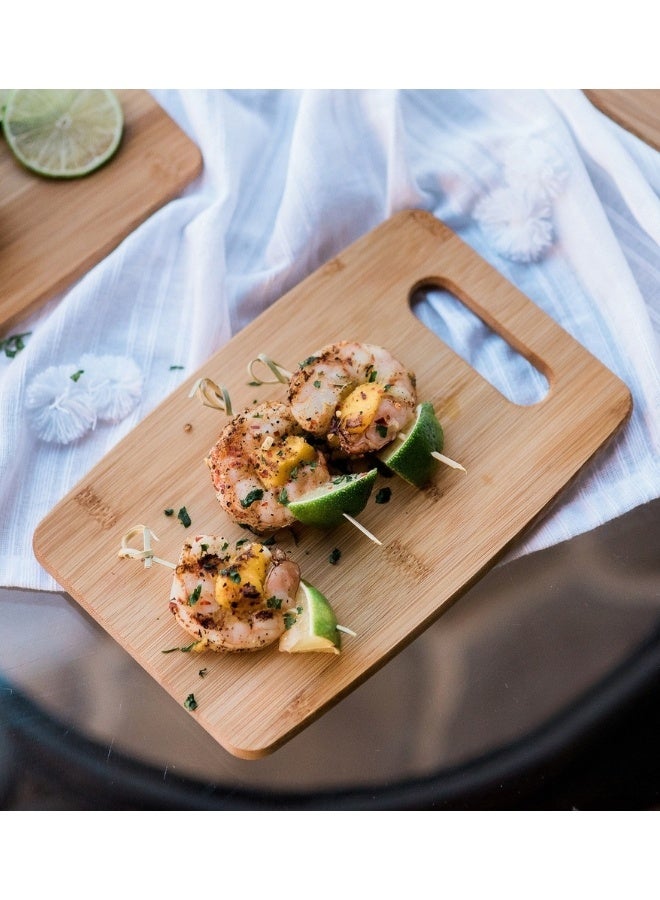 أوشن ستار طقم 3 ألواح تقطيع من الخيزران للمطبخ – مقاسات 38.1 × 30.48 سم، 30.48 × 22.86 سم و25.4 × 15.24 سم – ألواح متينة وصديقة للسكاكين، صديقة للبيئة لتقطيع اللحوم، الفواكه، الخضروات، الجبن والزينة – خفيفة، سهلة التنظيف، مثالية للطهي اليومي والهدايا - Image 4