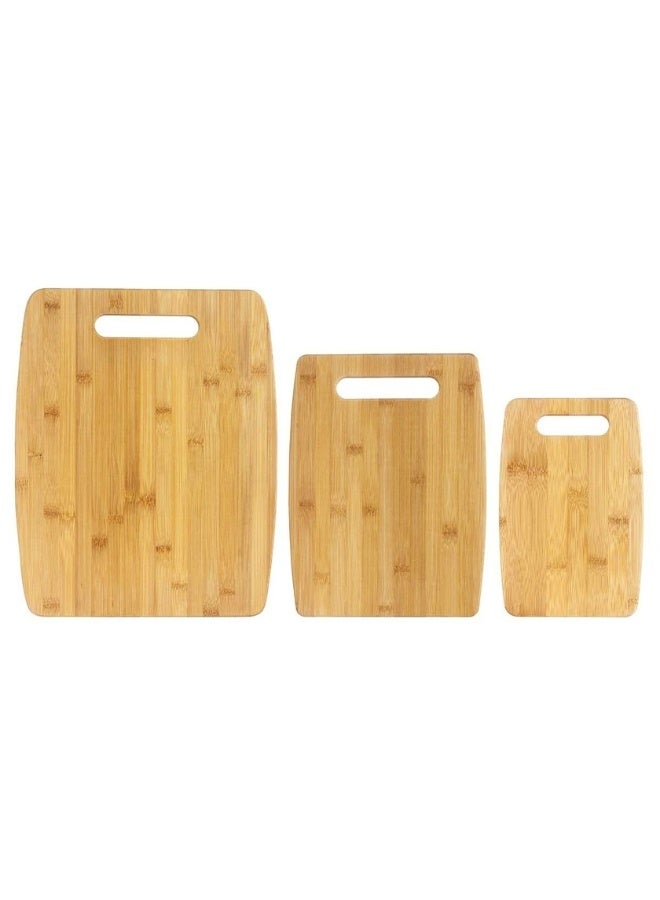 أوشن ستار طقم 3 ألواح تقطيع من الخيزران للمطبخ – مقاسات 38.1 × 30.48 سم، 30.48 × 22.86 سم و25.4 × 15.24 سم – ألواح متينة وصديقة للسكاكين، صديقة للبيئة لتقطيع اللحوم، الفواكه، الخضروات، الجبن والزينة – خفيفة، سهلة التنظيف، مثالية للطهي اليومي والهدايا - Image 2
