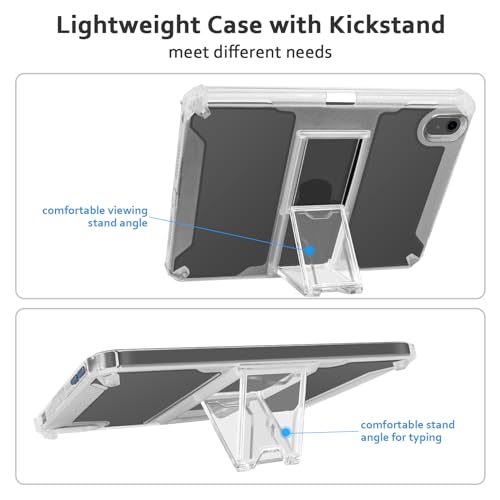 Dteck for iPad Mini (A17 Pro) Case 2024, for iPad Mini (6th Generation) A15 Case 2021 (8.3-Inch), Soft TPU Clear Back Cover Case with Kickstand & Pencil Holder, Lightweight Slim Thin Case, Transparent - Image 3