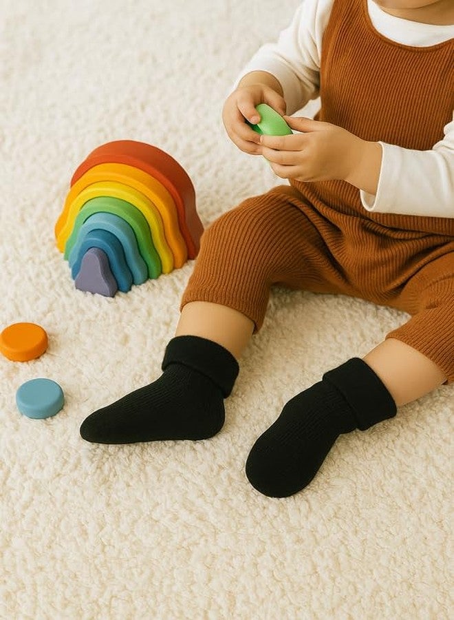 CHACKO Kids Woolen Winter Socks - Pack of 6 Warm Ankle Length Baby Socks for Boys & Girls, Multicolor (Without Thumb)_11-15 Years - Image 3
