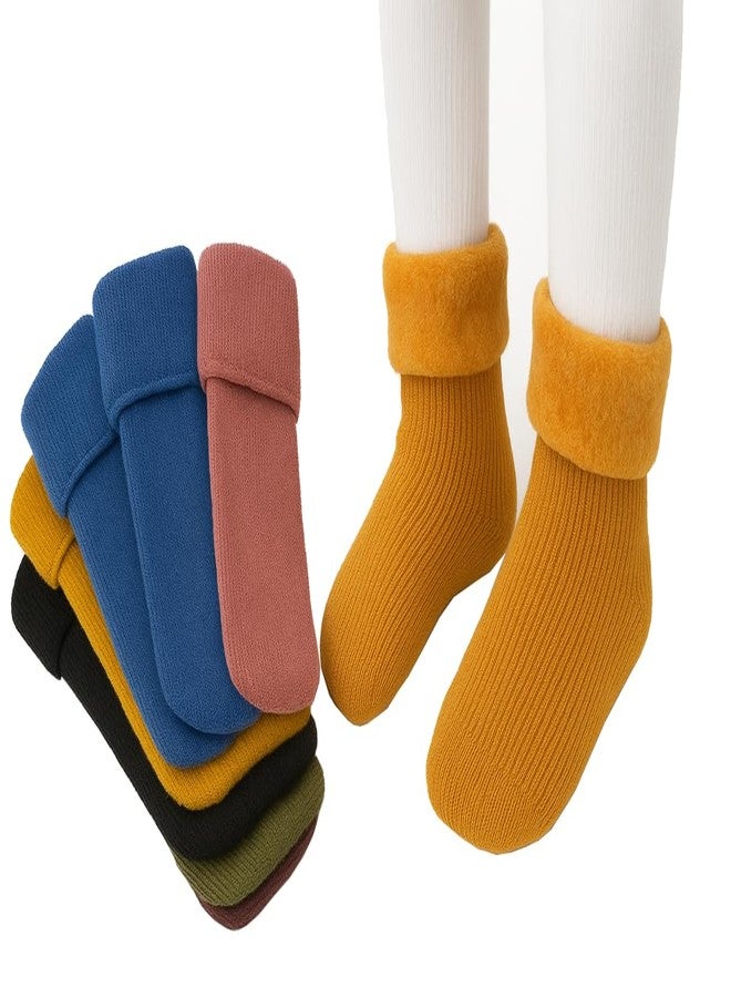CHACKO Kids Woolen Winter Socks - Pack of 6 Warm Ankle Length Baby Socks for Boys & Girls, Multicolor (Without Thumb)_11-15 Years - Image 1