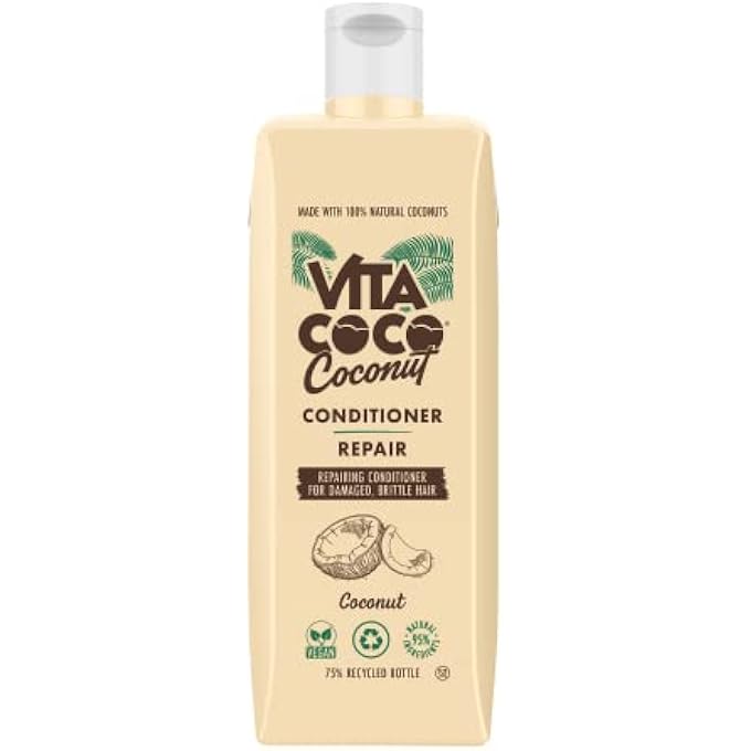 Vita Coco REPAIRING COCONUT CONDITIONER FOR DRY DAMAGED HAIR (400ML) Â€¢ CONDITIONER NOURISHES AND PROTECTS THE HAIR WITH 100% NATURAL COCONUTS WHILE REVITALIZING THE HAIR - Image 1