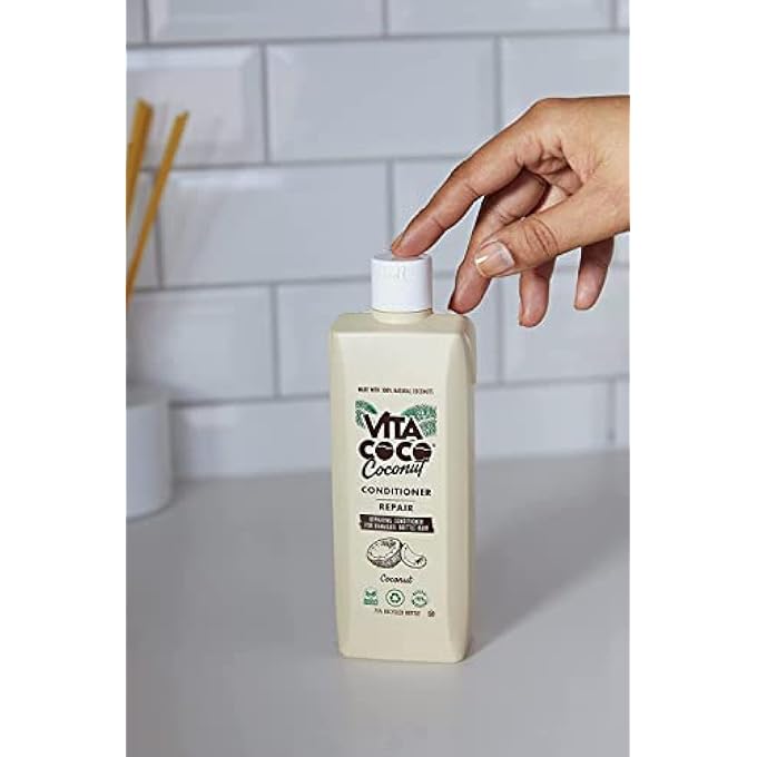 Vita Coco REPAIRING COCONUT CONDITIONER FOR DRY DAMAGED HAIR (400ML) Â€¢ CONDITIONER NOURISHES AND PROTECTS THE HAIR WITH 100% NATURAL COCONUTS WHILE REVITALIZING THE HAIR - Image 3