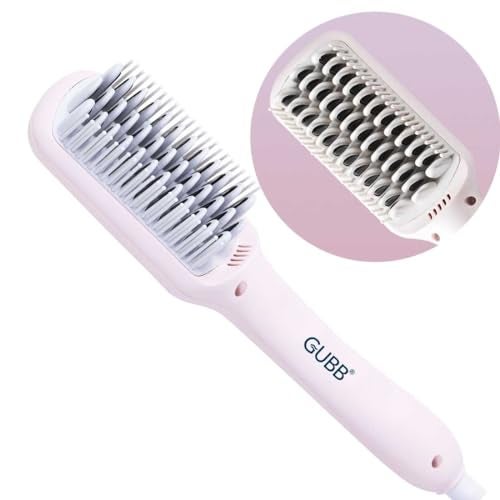 GUBB Hair Straightener Brush for Women & Men - Anti-Frizz Ionic Technology, Heat-Infused Paddle Design, LED Screen Temperature Control - Quick Hair Dryer Brush with 360° Swivel Cord - Multicolor Styling Tool for Effortless Hair Straightening and Frizz-Free Results - Image 2