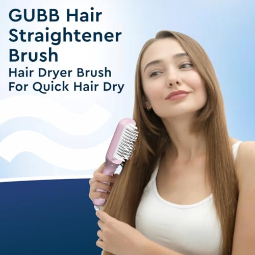 GUBB Hair Straightener Brush for Women & Men - Anti-Frizz Ionic Technology, Heat-Infused Paddle Design, LED Screen Temperature Control - Quick Hair Dryer Brush with 360° Swivel Cord - Multicolor Styling Tool for Effortless Hair Straightening and Frizz-Free Results - Image 3