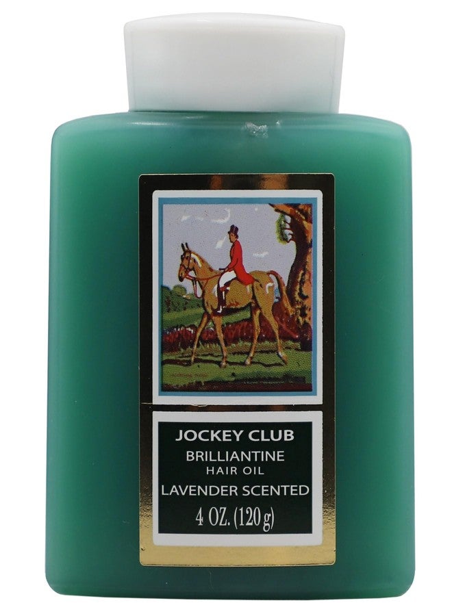 Midway Importing Jockey Club Solid Brilliantine Hair Styling Oil, Helps Softens All Hair Types, Lavender Scented, 4 Fl Oz Plastic Jar - Image 1