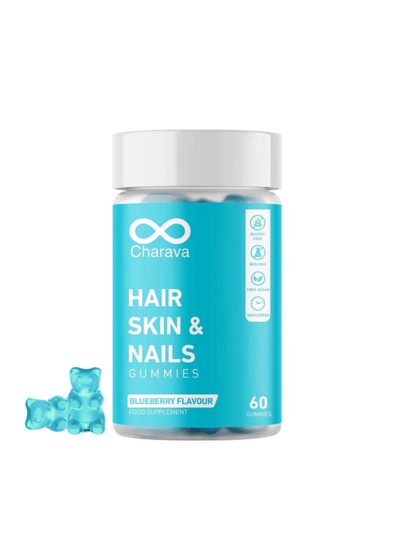 شارافا علكة البيوتين لنمو الشعر والأظافر، مكمل فيتامينات للشعر والبشرة والأظافر، يقلل من التقصف، ويعزز صحة الشعر وكثافته. فيتامينات قابلة للمضغ يوميًا. 30 حصة (60 علكة). - Image 1