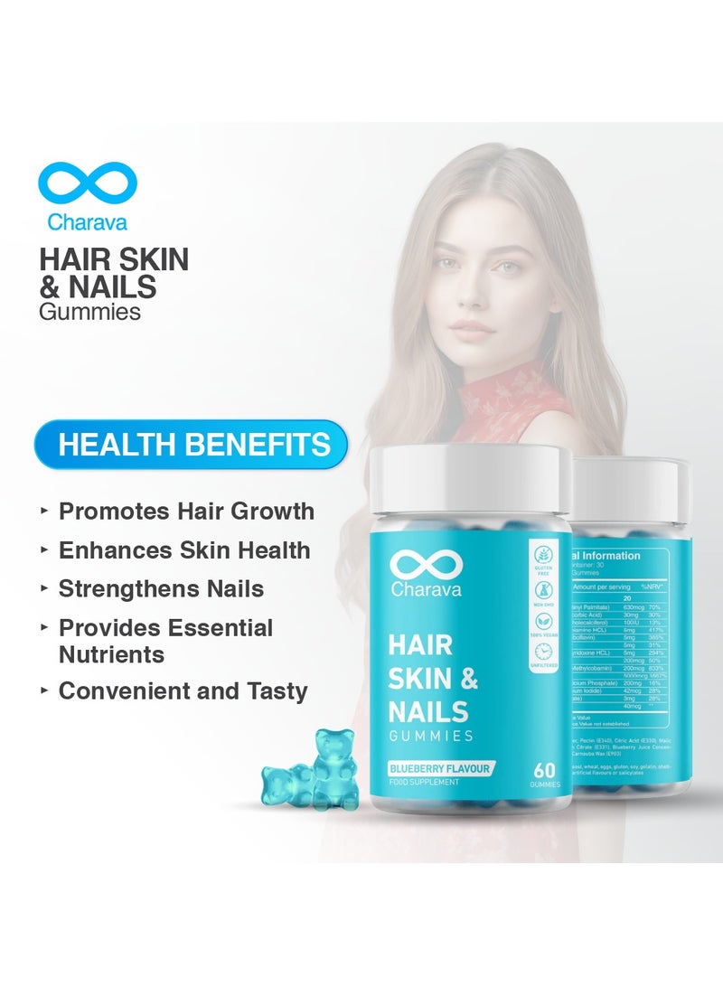 شارافا علكة البيوتين لنمو الشعر والأظافر، مكمل فيتامينات للشعر والبشرة والأظافر، يقلل من التقصف، ويعزز صحة الشعر وكثافته. فيتامينات قابلة للمضغ يوميًا. 30 حصة (60 علكة). - Image 5