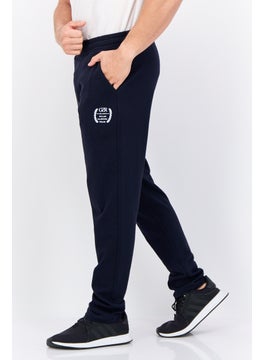 Gazzarrini Men Regular Fit Brand Logo Joggers Pants, Navy  - Image 2