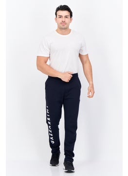 Gazzarrini Men Regular Fit Brand Logo Joggers Pants, Navy  - Image 4