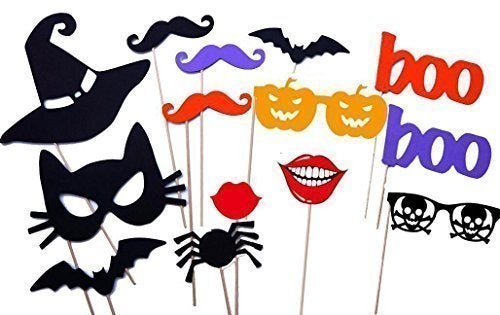 UsaSales Halloween Masks Halloween Photo Booth Props Party DecorationsNO DIY Required on a Stick Ready to be Used by USASales - Image 1