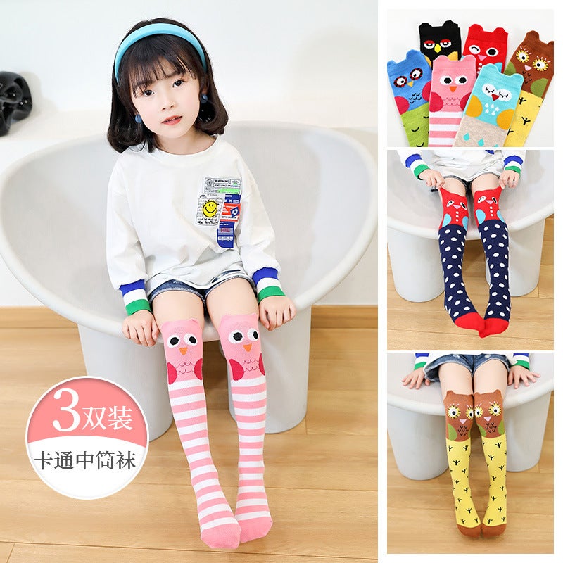 Children'S Stockings Thin Girls Tube Socks Baby Cute Cartoon Socks Students Pile Socks Knee Socks - Image 5