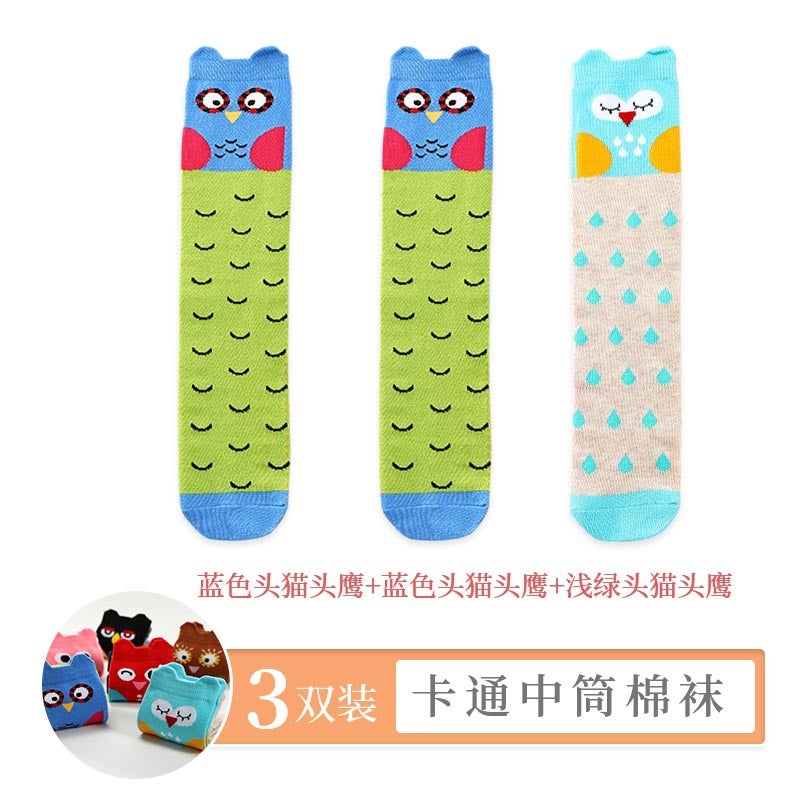 Children'S Stockings Thin Girls Tube Socks Baby Cute Cartoon Socks Students Pile Socks Knee Socks - Image 1