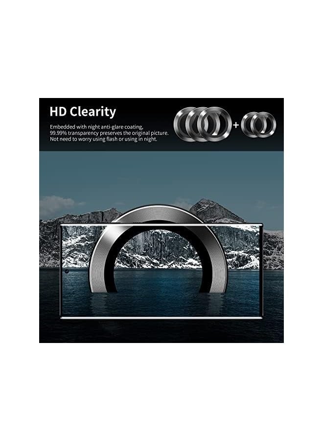 PROMASS Camera Lens Protector for Galaxy S22 Ultra, Scratch-Proof, Drop-Proof Alloy Phone Screen Camera Cover Protection for 6.8'' Accessories - Black - Image 3