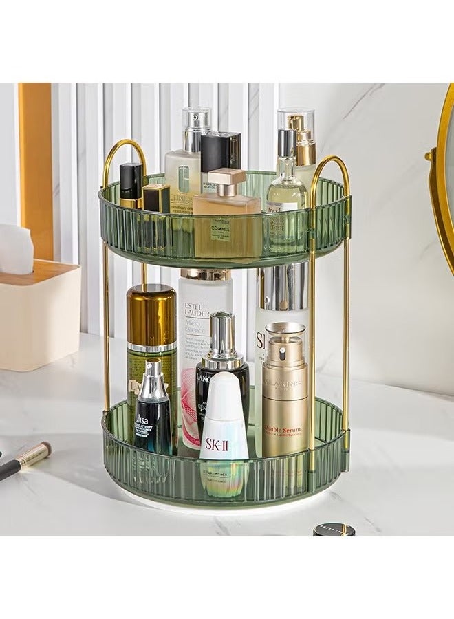 Beauenty 360 Rotating Makeup Organizer Cosmetics Organizer Storage Large Capacity Bedroom Bathroom Countertop Skin Care Cosmetic Dressing Table Perfume Lotion Cologne Storage Box Makeup Display Case - Image 2