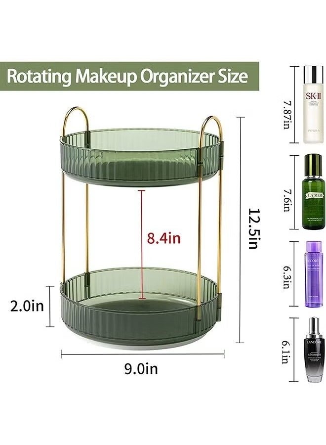 Beauenty 360 Rotating Makeup Organizer Cosmetics Organizer Storage Large Capacity Bedroom Bathroom Countertop Skin Care Cosmetic Dressing Table Perfume Lotion Cologne Storage Box Makeup Display Case - Image 4