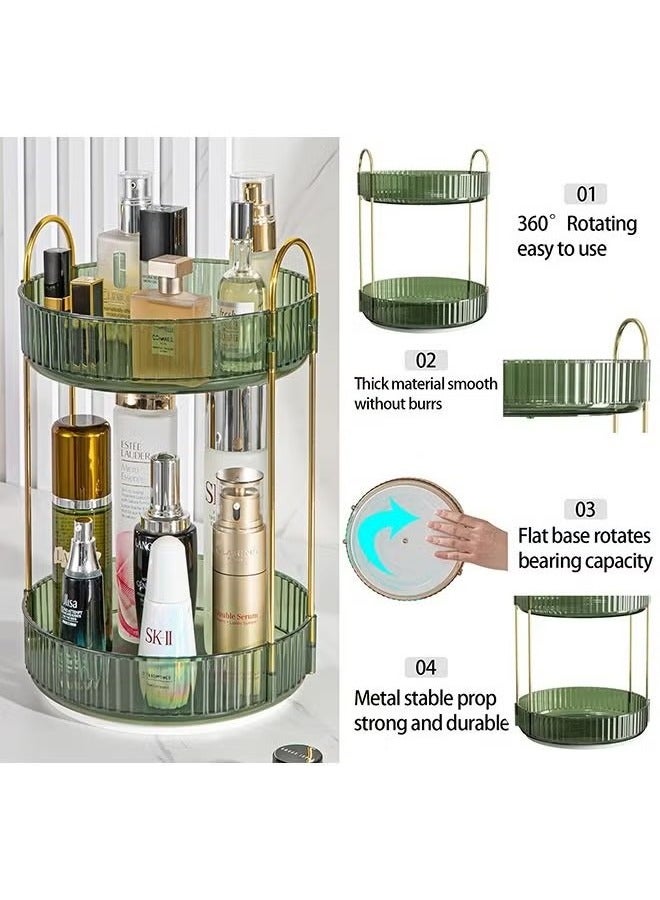 Beauenty 360 Rotating Makeup Organizer Cosmetics Organizer Storage Large Capacity Bedroom Bathroom Countertop Skin Care Cosmetic Dressing Table Perfume Lotion Cologne Storage Box Makeup Display Case - Image 5