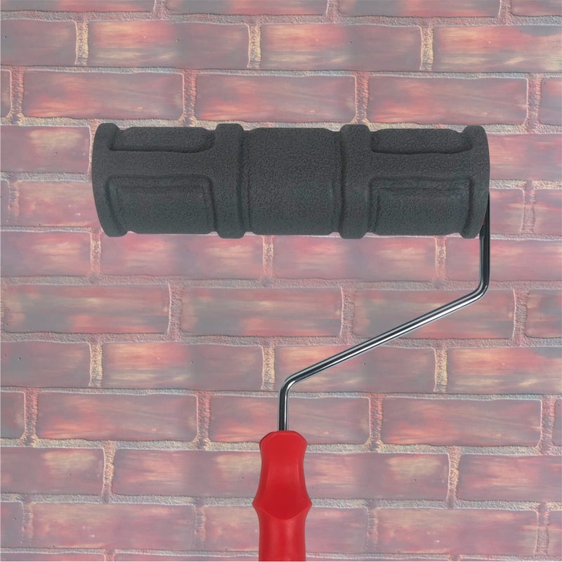 Nichiyo 10'' Patterned Paint Roller For Wall Decoration Classic Brick Embossing Texture Rubber Roller Decorative Household Diy Paint Art Tool For Wall Decoration (Eg724T) - Image 1